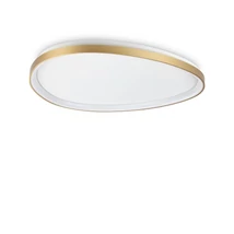 Ideallux GEMINI PL D081 ON-OFF OTTONE mennyezeti lámpa fém, műanyag, sárgaréz, opál, LED, 42W, 4150lm, 2700K - 341514
