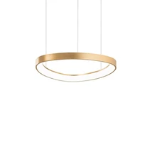 Ideallux GEMINI SP D042 ON-OFF OTTONE függeszték fém, műanyag, sárgaréz, opál, LED, 36W, 4000lm, 2700K - 341545