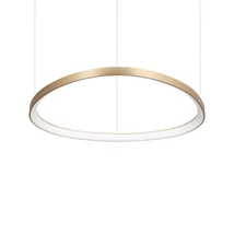 Ideallux GEMINI SP D081 ON-OFF OTTONE függeszték fém, műanyag, sárgaréz, opál, LED, 56W, 6200lm, 2700K - 341606