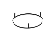 Ideallux ORACLE SLIM PL D050 ROUND ON-OFF BK mennyezeti lámpa fém, műanyag, fekete, opál, LED, 29W, 2850lm, 2700K - 341880
