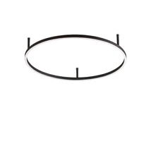 Ideallux ORACLE SLIM PL D070 ROUND ON-OFF BK mennyezeti lámpa fém, műanyag, fekete, opál, LED, 37W, 4350lm, 4000K - 341941