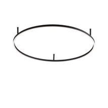 Ideallux ORACLE SLIM PL D090 ROUND ON-OFF BK mennyezeti lámpa fém, műanyag, fekete, opál, LED, 53W, 5350lm, 4000K - 341989