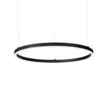 Ideallux ORACLE SLIM SP D090 ROUND ON-OFF BK függeszték fém, műanyag, fekete, opál, LED, 53W, 5150lm, 2700K - 342108