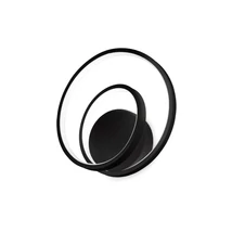 Ideallux OZ AP ON-OFF NERO fali lámpa fém, fekete, LED, 26W, 2650lm, 4000K - 342269