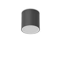 Ideallux TECHO PL1 ROUND D15 NERO kültéri mennyezeti lámpa fém, üveg, fekete, áttetsző, GU10, IP54 - 342719