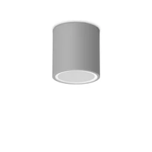 Ideallux TECHO PL1 ROUND D09 GRIGIO kültéri mennyezeti lámpa fém, üveg, szürke, áttetsző, GU10, IP54 - 342726