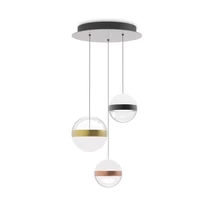 Ideallux GALAXY SP3 függeszték fém, akril, fekete, áttetsző, LED, 29W, 2800lm, 3000K - 342993