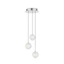 Ideallux DIAMOND SP3 függeszték fém, akril, króm, áttetsző, LED, 15W, 1400lm, 3000K - 343464