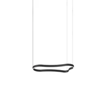 Ideallux WAVES-1 SP NERO függeszték fém, fekete, LED, 37W, 5000lm, 3000K - 345215