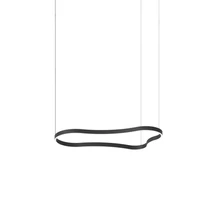 Ideallux WAVES-2 SP NERO függeszték fém, fekete, LED, 45W, 6350lm, 3000K - 345246