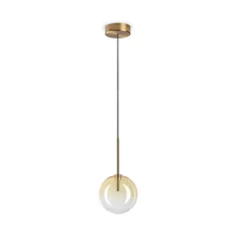 Ideallux EQUINOXE SP1 D15 AMBRA SFUMATO függeszték fém, üveg, sárgaréz, borostyán, G4 - 345345