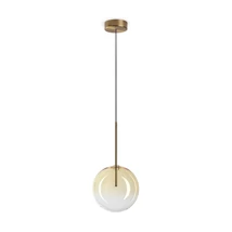Ideallux EQUINOXE SP1 D20 AMBRA SFUMATO függeszték fém, üveg, sárgaréz, borostyán, G4 - 345352