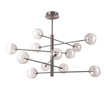 Ideallux EQUINOXE SP12 FUME' SFUMATO függeszték fém, üveg, króm, füstszín, G4 - 345390