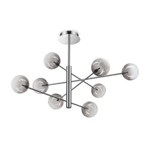 Ideallux EQUINOXE SP8 FUME' SFUMATO függeszték fém, üveg, króm, füstszín, G4 - 345437