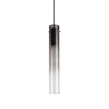 Ideallux FLAM SP SFUMATO függeszték fém, üveg, fekete, füstszín, LED, 10W, 900lm, 3000K - 345512