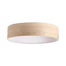 Ideallux SET UP PARALUME SLIM D90 H18 LEGNO búra szövet, fa - 346076