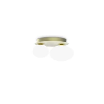 Ideallux NINFEA AP2 OTTONE mennyezeti lámpa fém, üveg, sárgaréz, fehér, G9 - 346533