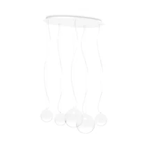 Ideallux MAPA CLEAR SP5 OPAL függeszték fém, üveg, króm, E27 - 346632