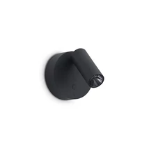 IdealLux ELF fali lámpa fém, fekete, LED, 3W, 3000K, 220Lm - 347462