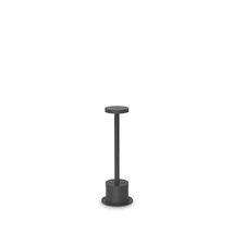 Ideallux TOFFEE PT D080 H025 NERO kültéri állólámpa fém, fekete, LED, 8W, 800lm, 3000K, IP65 - 347769