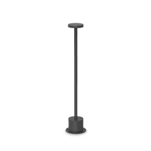 Ideallux TOFFEE PT D080 H050 NERO kültéri állólámpa fém, fekete, LED, 8W, 800lm, 3000K, IP65 - 347790