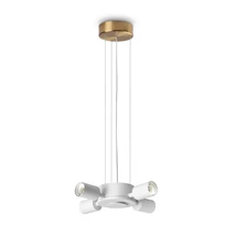 Ideallux SET UP MSP4 OTTONE függeszték fém, sárgaréz, E27 - 348261