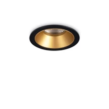 Ideallux GAME TRIM ROUND 05W 3000K BK GD beépíthető lámpa fém, fekete, arany, LED, 5.5W, 650lm, 3000K - 349077