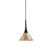 IdealLux COCKTAIL függeszték fém, üveg, fekete, borostyán, LED, 7W, 3000K, 670Lm - 353623
