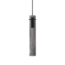 IdealLux FLAM SP FUME' RIGATO függeszték fém, üveg, fekete, füstszín, LED, 10W, 3000K, 900Lm - 353883