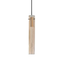 IdealLux FLAM SP AMBRA RIGATO függeszték fém, üveg, borostyán, LED, 10W, 3000K, 900Lm - 353890