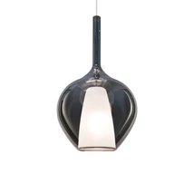 IdealLux KALIQUE függeszték fém, üveg, króm, füstszín, E27 - 359465