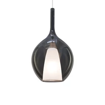 IdealLux KALIQUE függeszték fém, üveg, króm, füstszín, E27 - 359618