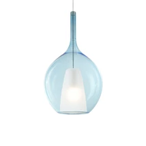 IdealLux KALIQUE függeszték fém, üveg, króm, kék, E27 - 359694