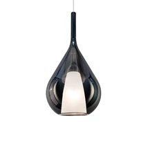 IdealLux KALIQUE függeszték fém, üveg, króm, füstszín, E27 - 359724