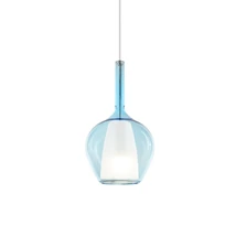 IdealLux KALIQUE függeszték fém, üveg, króm, kék, E27 - 359960