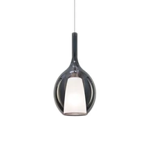 IdealLux KALIQUE függeszték fém, üveg, króm, füstszín, E27 - 359984