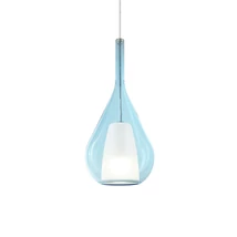 IdealLux KALIQUE függeszték fém, üveg, króm, kék, E27 - 360089