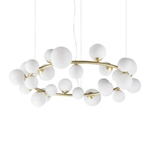 IdealLux PERLAGE függeszték fém, üveg, arany, fehér, LED, G9 - 363370