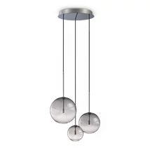 IdealLux EQUINOXE függeszték fém, üveg, króm, füstszín, G4 - 364834