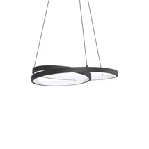 IdealLux OZ függeszték fém, akril, fekete, fehér, LED, 38W, 3000K, 4350Lm - 364957