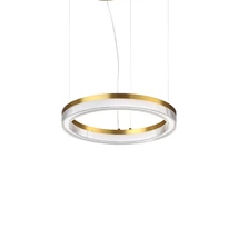 IdealLux CROWN függeszték fém, akril, arany, fehér,  LED, 21W, 3000K, 2050Lm - 364964