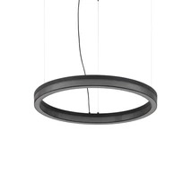 IdealLux CROWN függeszték fém, akril, fekete, LED, 31W, 3000K, 3050Lm - 365008