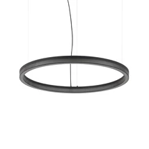 IdealLux CROWN függeszték fém, akril, fekete, LED, 43W, 3000K, 4300Lm - 365015