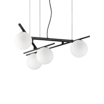 IdealLux ATLAS függeszték fém, üveg, fekete, fehér, G9 - 365091