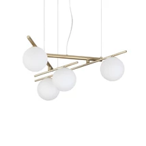IdealLux ATLAS függeszték fém, üveg, arany, fehér, G9 - 365107