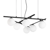 IdealLux ATLAS függeszték fém, üveg, fekete, fehér, G9 - 365114