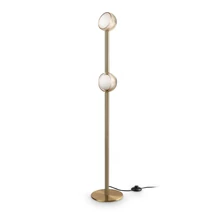 IdealLux BLOOM állólámpa fém, üveg, sárgaréz, borostyán,  fehér, LED, 11W, 3000K, 1400Lm - 366616