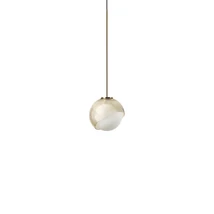 IdealLux BLOOM függeszték fém, üveg, sárgaréz, borostyán, fehér, G9 - 366623
