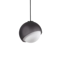 IdealLux BLOOM függeszték fém, üveg, fekete, fehér, E27 - 366692