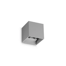 IdealLux ATOM fali lámpa fém, üveg, szürke, LED, 12W, 4000K, 1200Lm, IP54 - 366821